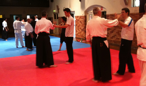 Aikido Beginners class Beginners learning Aikido at the Ku-ring-gai dojo, Sydney